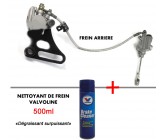 Kit frein arriere d'origine simple piston durite 400mm + Nettoyant de Frein Valvoline 500ml pour Dirt Bike