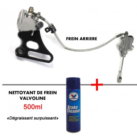 Kit frein arriere d'origine simple piston durite 400mm + Nettoyant de Frein Valvoline 500ml pour Dirt Bike