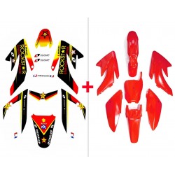 Pack Kit Rockstar CRF70 (Deco+Plastique) Dirt Bike