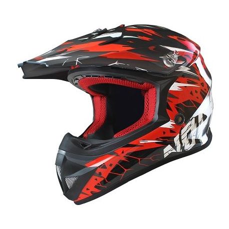 Casque NO-END Kid Cracked Noir / Rouge