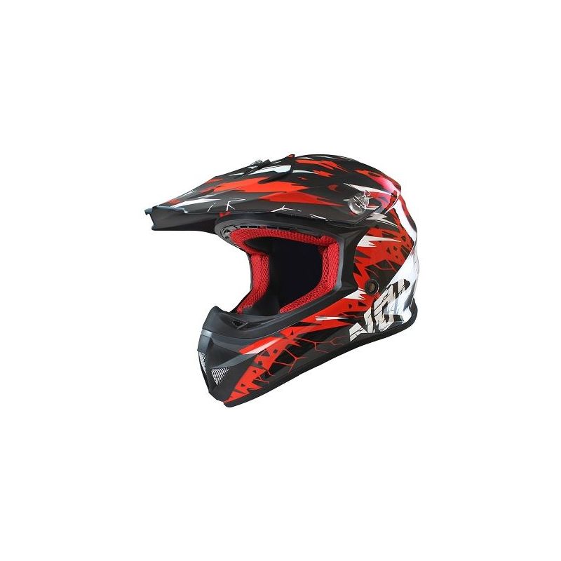 Casque NO-END Kid Cracked Noir / Rouge