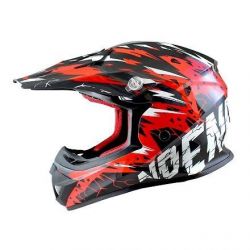 Casque NO-END Kid Cracked Noir / Rouge