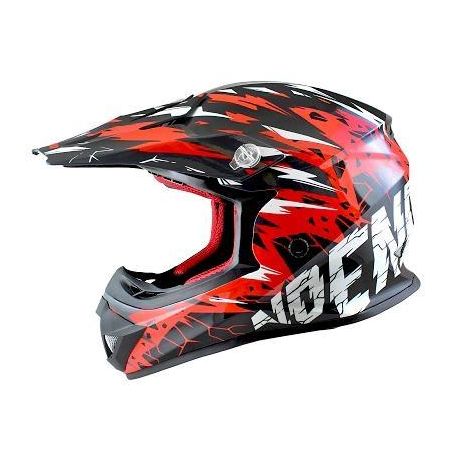 Casque NO-END Kid Cracked Noir / Rouge