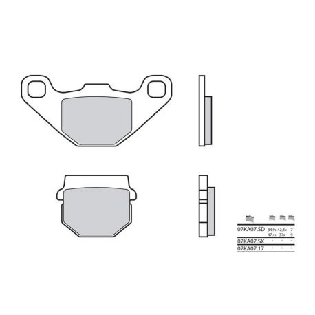 Plaquettes de Frein BREMBO 07KA07SD Métal Fritté