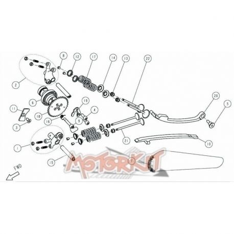 Arbre à Came Haut Regime pour Moteur DAYTONA ANIMA 190cc avec Decompresseur 