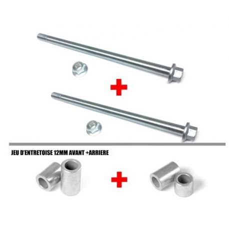 Pack axe de roue 12mm (arriere+avant)