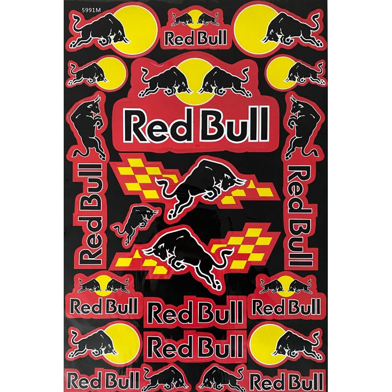 FEUILLE AUTOCOLLANTS REDBULL REF2 - POIDS PLUME RC
