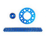 Kit chaine 420 CNC Bleu 