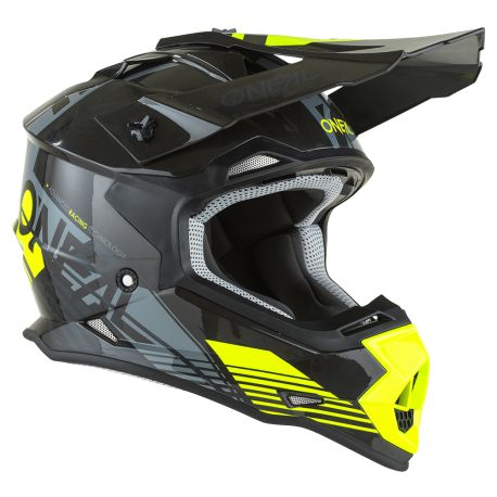 Casque O'Neal 2SRS Rush V.22 Gray/Neon Yellow (2022)