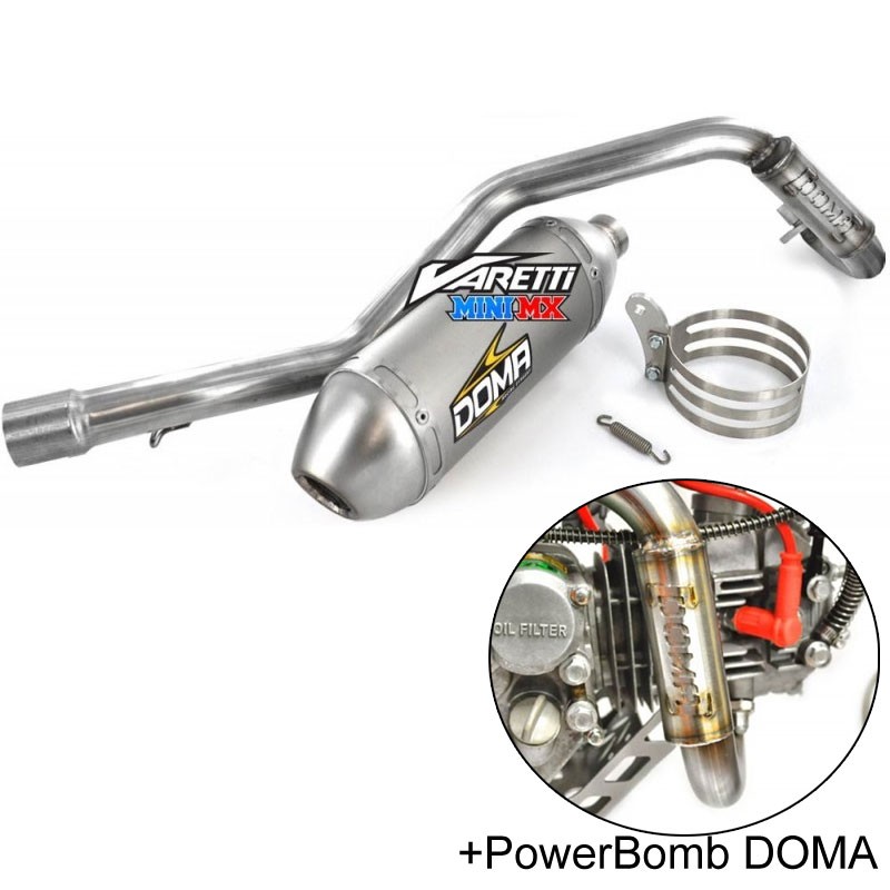 Echappement DOMA Racing PowerBomb Sil MX + Ligne INOX RFZ