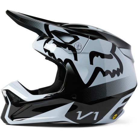 Casque Enfant FOX V1 Leed - Noir/Blanc (2023)