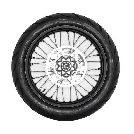 Roue arrière complète Supermotard - 17" - Aluminium