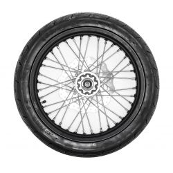 Ruota anteriore completa Supermotard - 17" - Alluminio