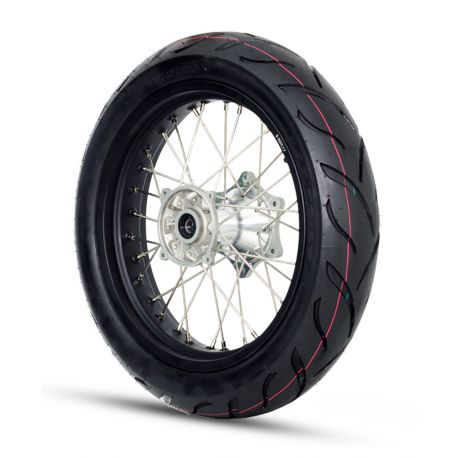 Roue arrière complète Supermotard - 17" - Aluminium