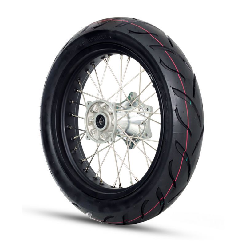 Roue arrière complète Supermotard - 17" - Aluminium