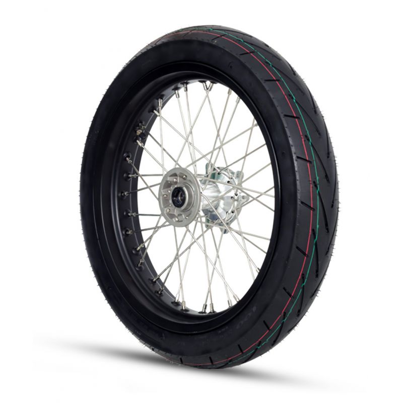 Ruota anteriore completa Supermotard - 17" - Alluminio