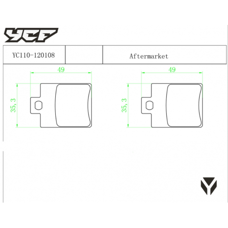 Plaquettes de frein arrière YCF