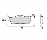 Pastiglie freno - BREMBO - Off-Road metallo sinterizzato - 07BB04SX