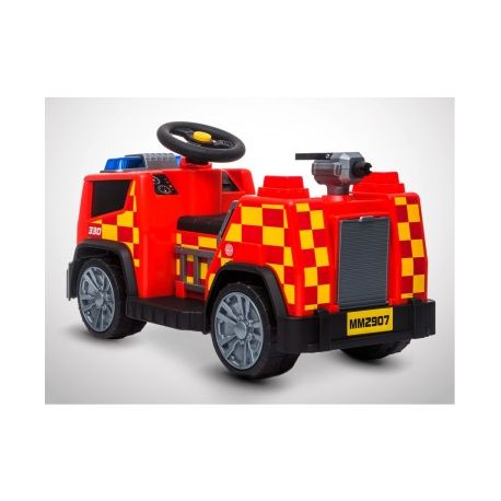 Camion Electrique Enfant KINGTOYS Pompier 22W - Rouge