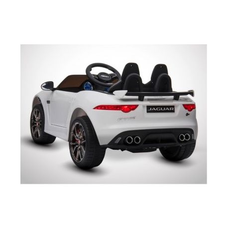 Voiture Electrique 2 Places Enfant KINGTOYS Jaguar F-TYPE SVR 50W - Blanc