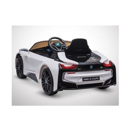 Voiture Electrique 1 Place Enfant KINGTOYS BMW I8 60W - Blanc