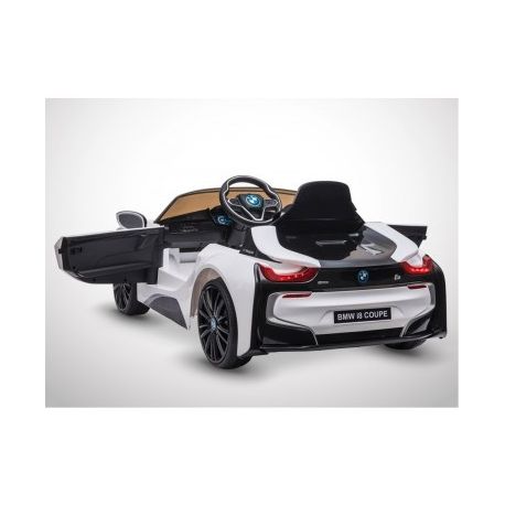 Voiture Electrique 1 Place Enfant KINGTOYS BMW I8 60W - Blanc