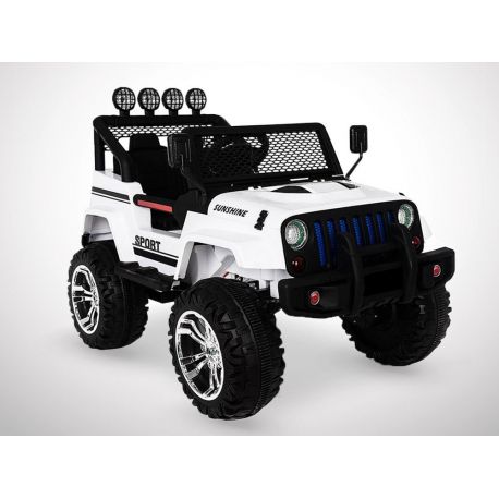 Voiture Electrique 2 Places Enfant 180W 4x4 Jeep - Blanc