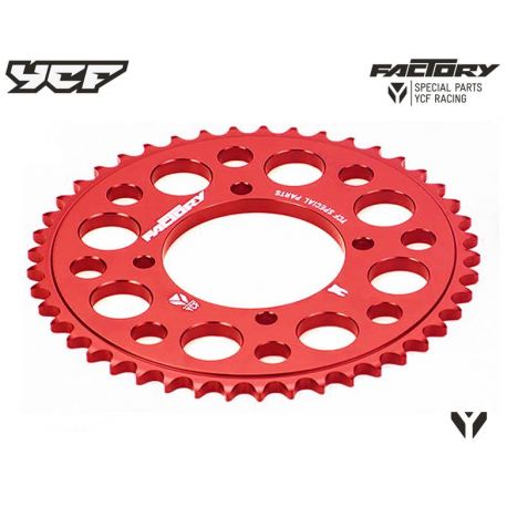 Couronne 420 CNC Rouge YCF (41, 43, 45 Dents)