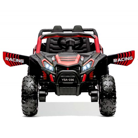 Buggy électrique enfant 1 Place + Télécommande 12V 4x25Watt  UTV-MX - Rouge