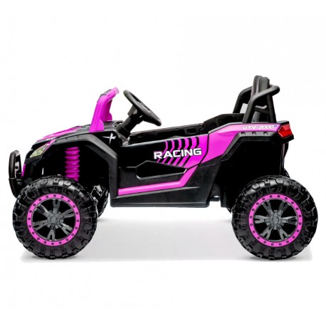 Buggy elettrico bambini + Telecomando 1 posto 12V 4x25Watt UTV-MX - Rosa