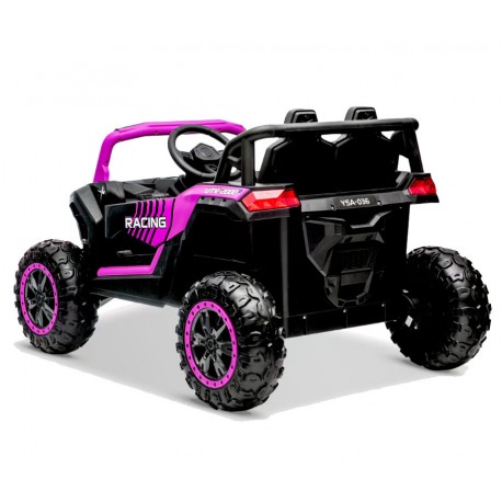 Buggy elettrico bambini + Telecomando 1 posto 12V 4x25Watt UTV-MX - Rosa