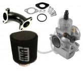 Pack Carburateur MOLKT 26 + Filtre à Air UNI Noir pour Dirt Bike