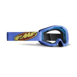 Masque Cross FMF Powercore Ecran Transparent - Cyan