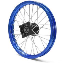 Cerchio anteriore in alluminio - 12" - Blu - (Asse Ø12mm)