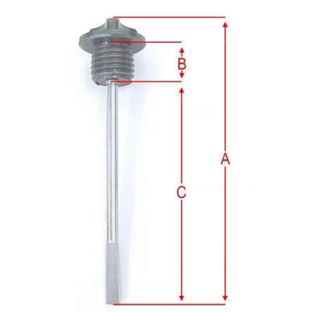 Jauge niveau d'huile moteur Aluminium CNC - Doré