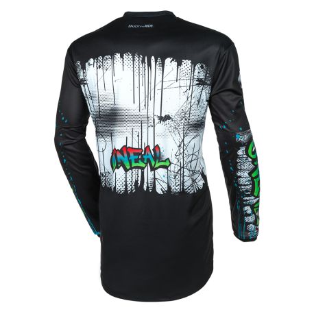 Maglia MotoCross O'Neal - ELEMENT RANCID - Nero/Bianco