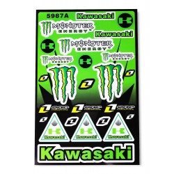 Foglio di adesivi - Monster Kawasaki