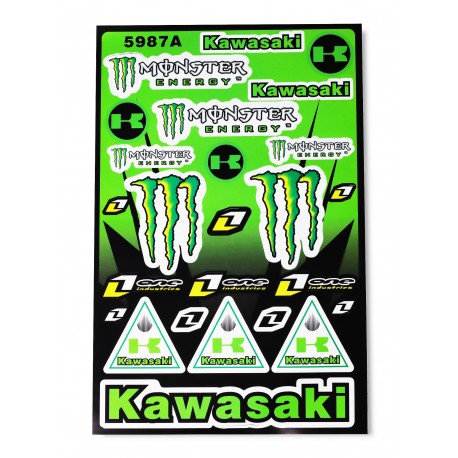 Foglio di adesivi - Monster Kawasaki