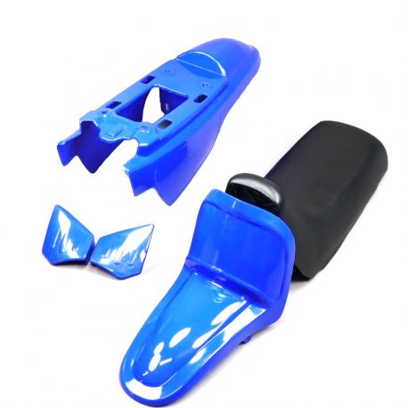 Kit di plastica ART blu con sedile completo nero Yamaha PW50