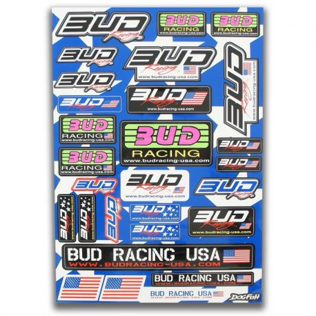 Planche de Stickers BUD RACING (440x310mm)