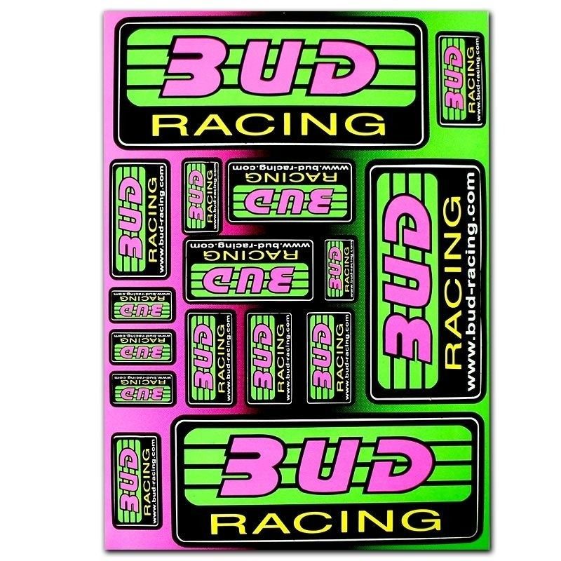 Planche de Sticker BUD RACING (210x149mm)