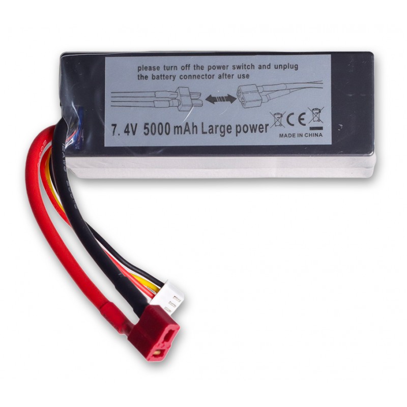 Batterie Lithium-ion - 7,4V - 5000mAH - Large Power 3 Fils - P1933/F21B