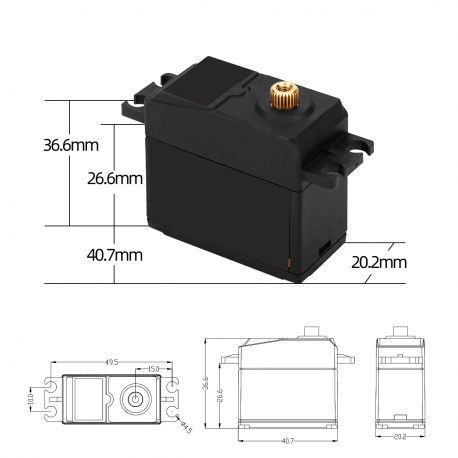 Moteur de direction P1933Servo sterzo - 3 fili con timone per F21B/P1933/Xpower