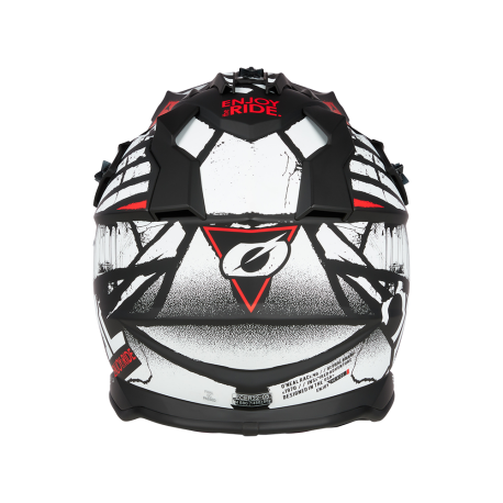 Casco da motocross O'Neal - 2SRS Glitch V.23 - Nero/Grigio