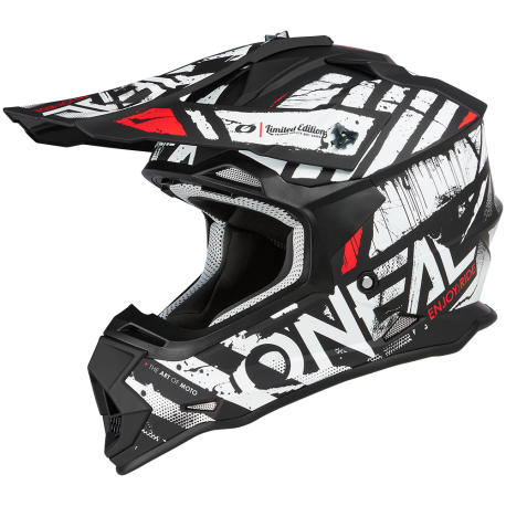 Casco da motocross O'Neal - 2SRS Glitch V.23 - Nero/Grigio