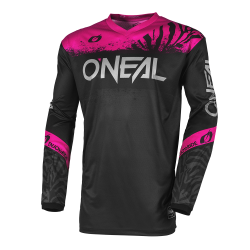 Maglia da cross O'Neal Element da donna - Nero Rosa