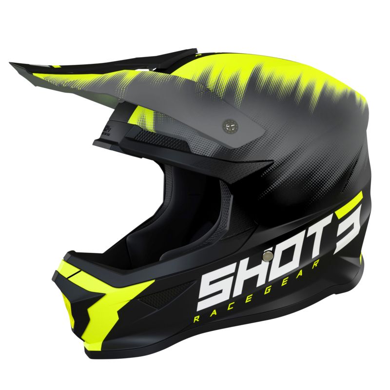 Casque Cross SHOT Furious Versus - Neon Yellow