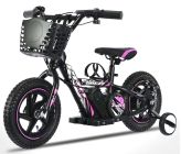 Draisienne électrique - PROBIKE - 12" 24V 180Watts - Rose