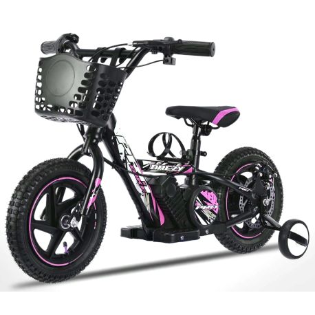 Draisienne électrique - PROBIKE - 12" 24V 180Watts - Rose