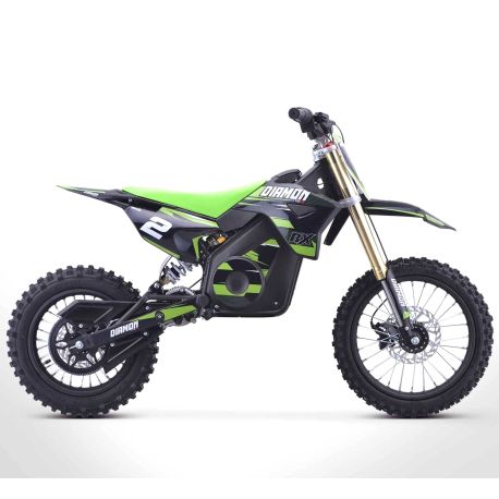 Dirt Bike Electrique DIAMON RX 2000W 12"/14" - Vert